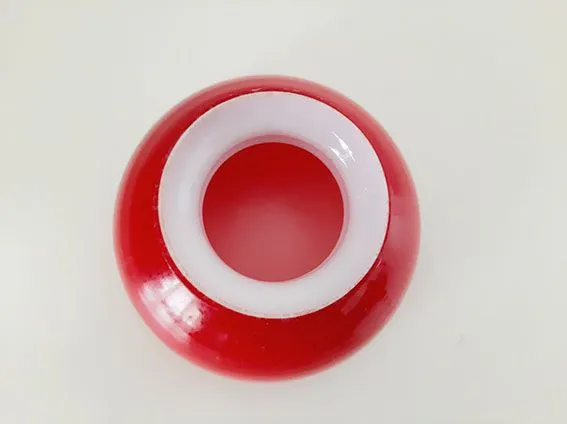 Abat-jour verre rouge opaline année 70