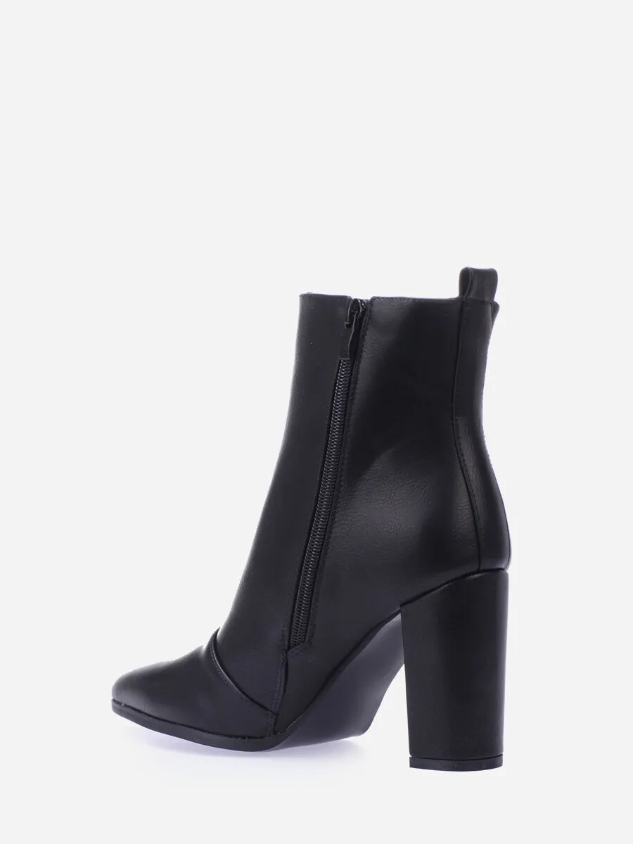 Bottines à talon- Noir