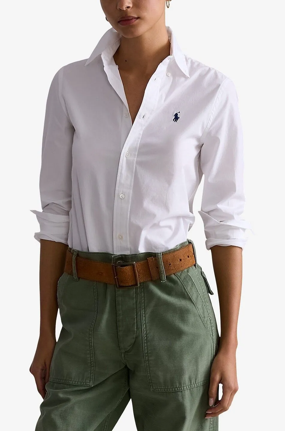 Chemise cintrée en popeline stretch Pony
