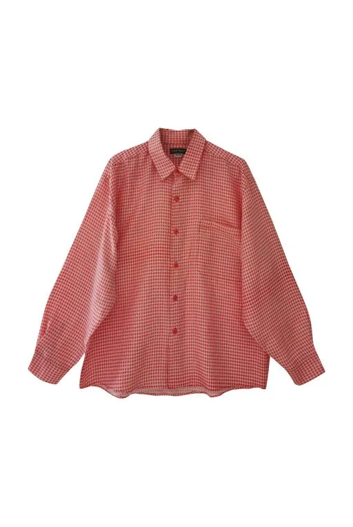 Chemise vichy en soie