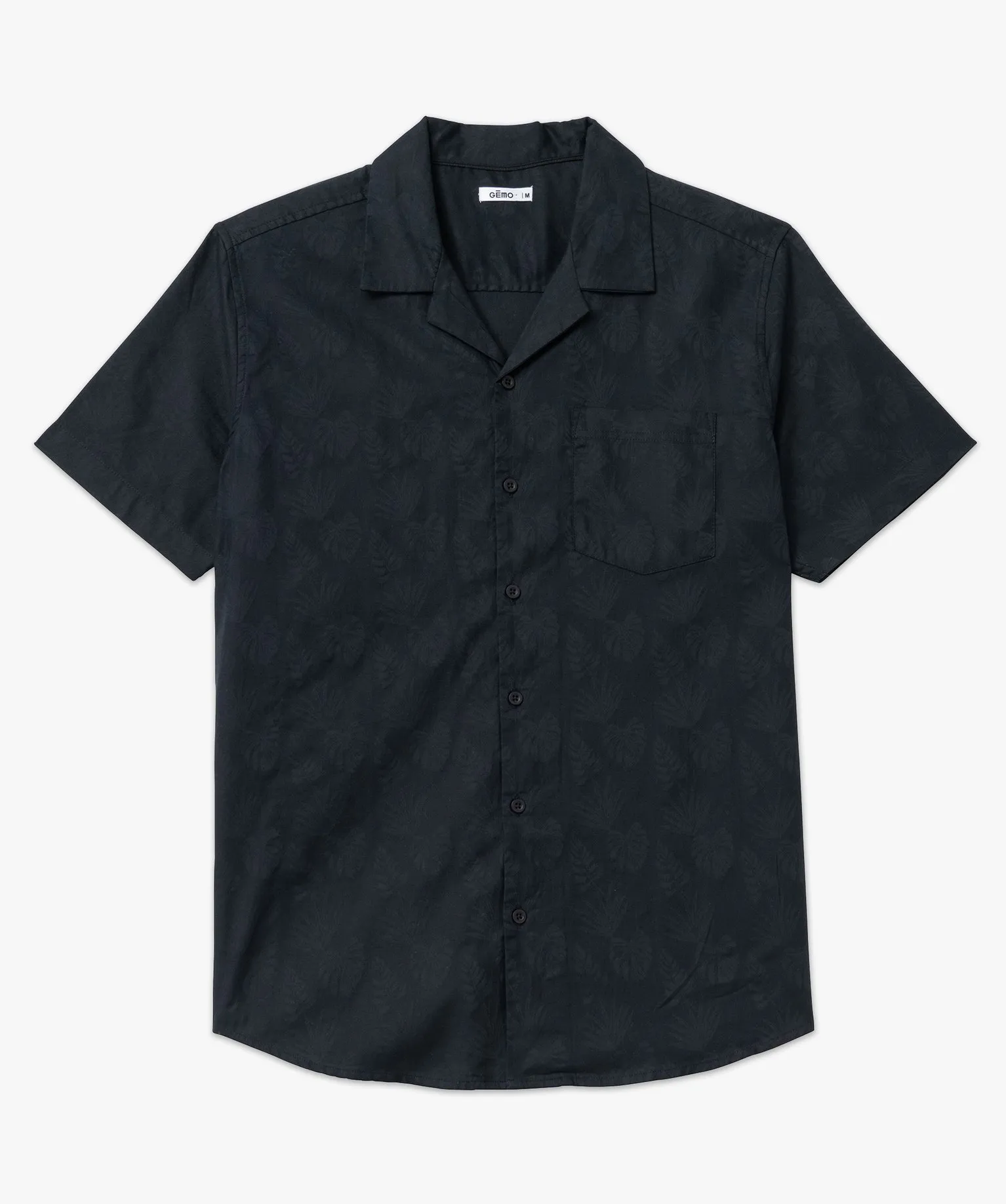 Chemise à manches courtes avec motifs ton sur ton homme noir