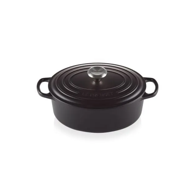 Cocotte en fonte Ovale 27 cm Noir Mat Le Creuset Signature