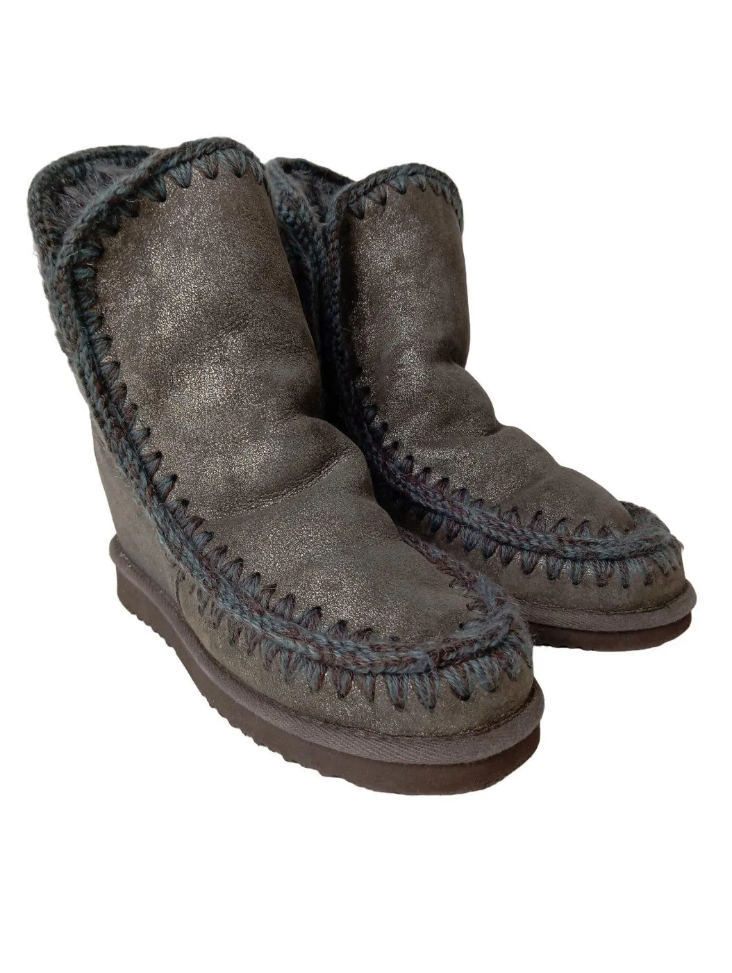 Mou Bottines à enfiler gris clair style décontracté