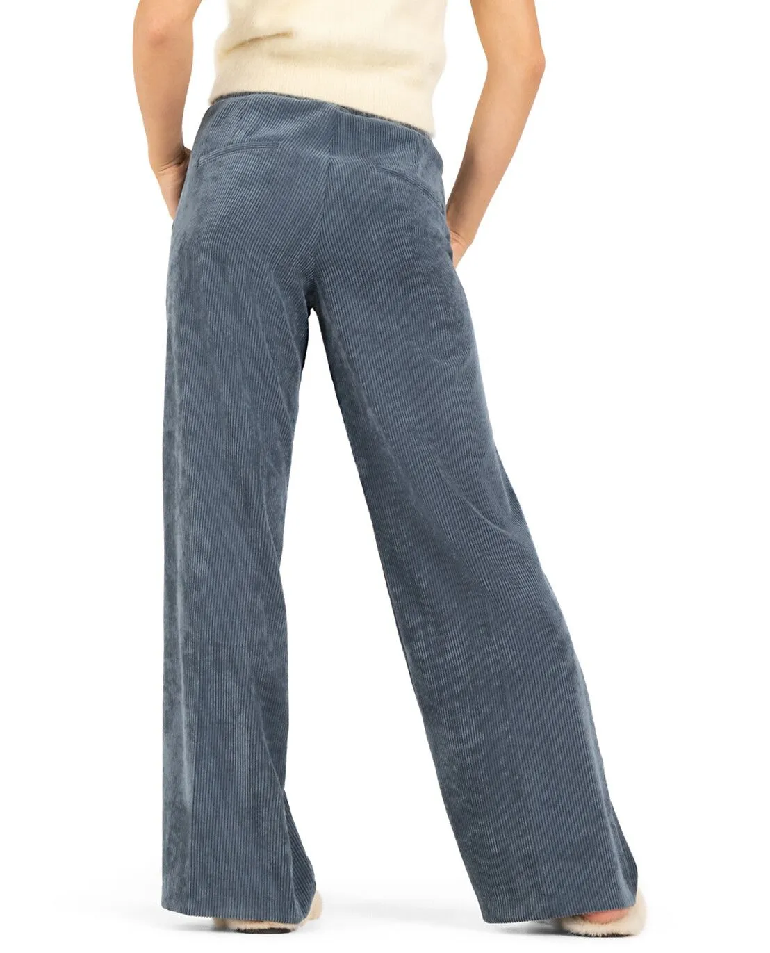 Pantalon large en velours côtelé Ava