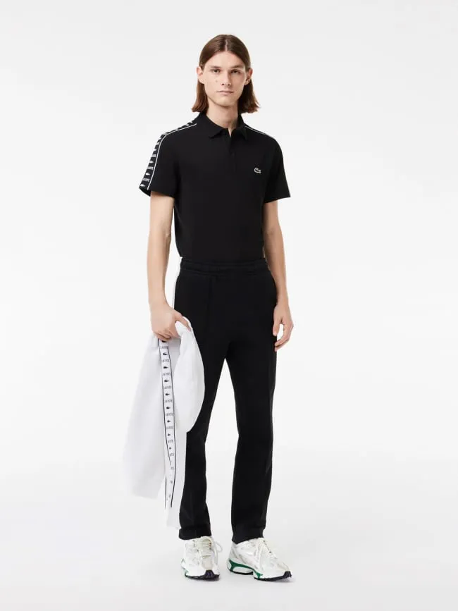 Polo bande logo noir homme - Lacoste | wimod