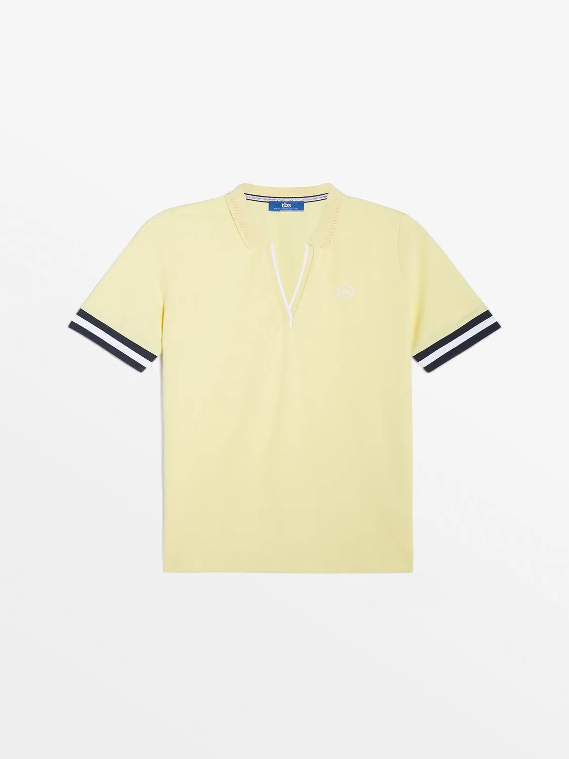 Polo Femme Coton Biologique Jaune tbs