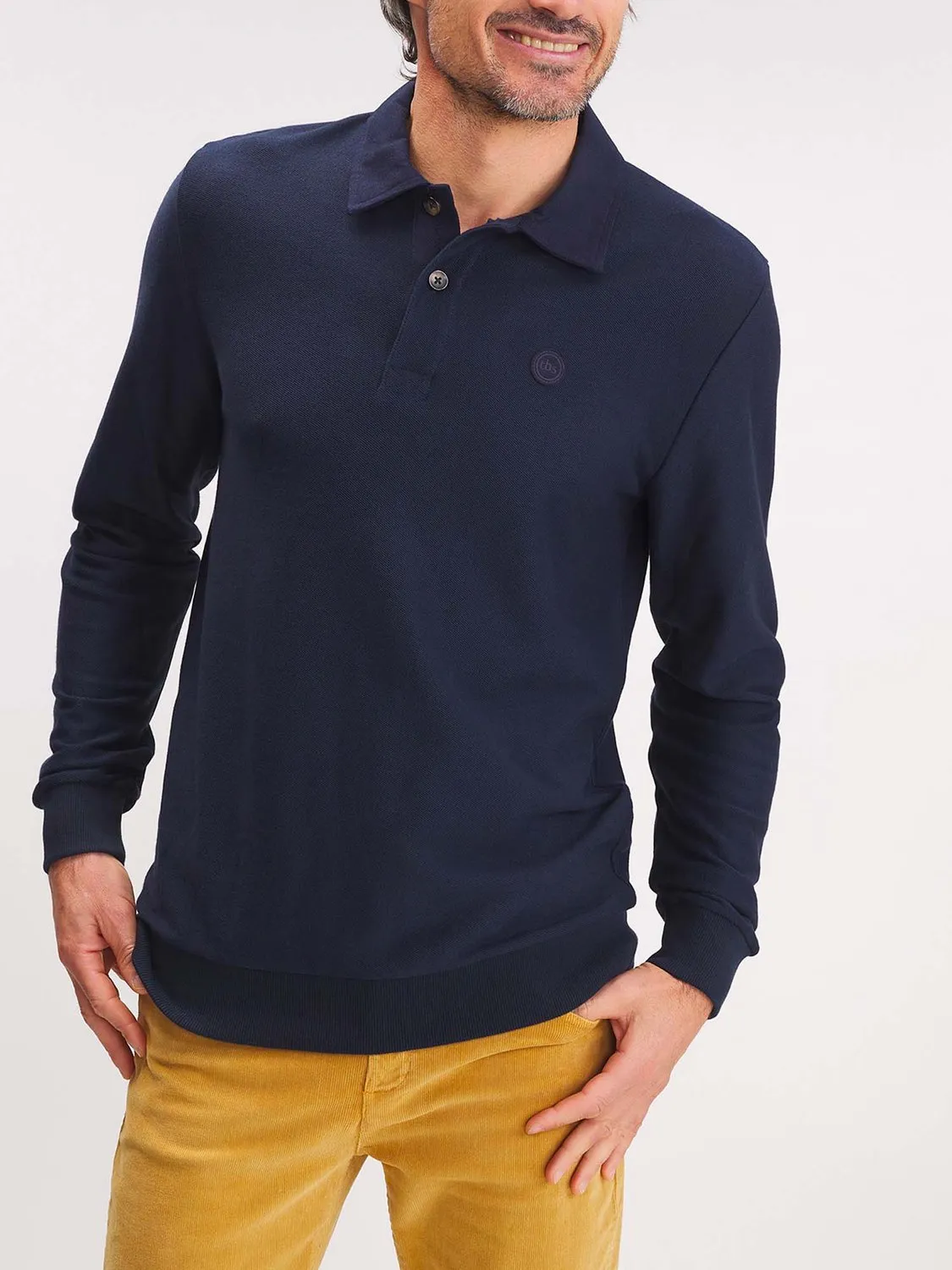 Polo Homme Manches Longues Marine tbs
