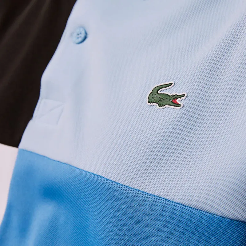 Polo Lacoste SPORT en piqué color-block avec marquage