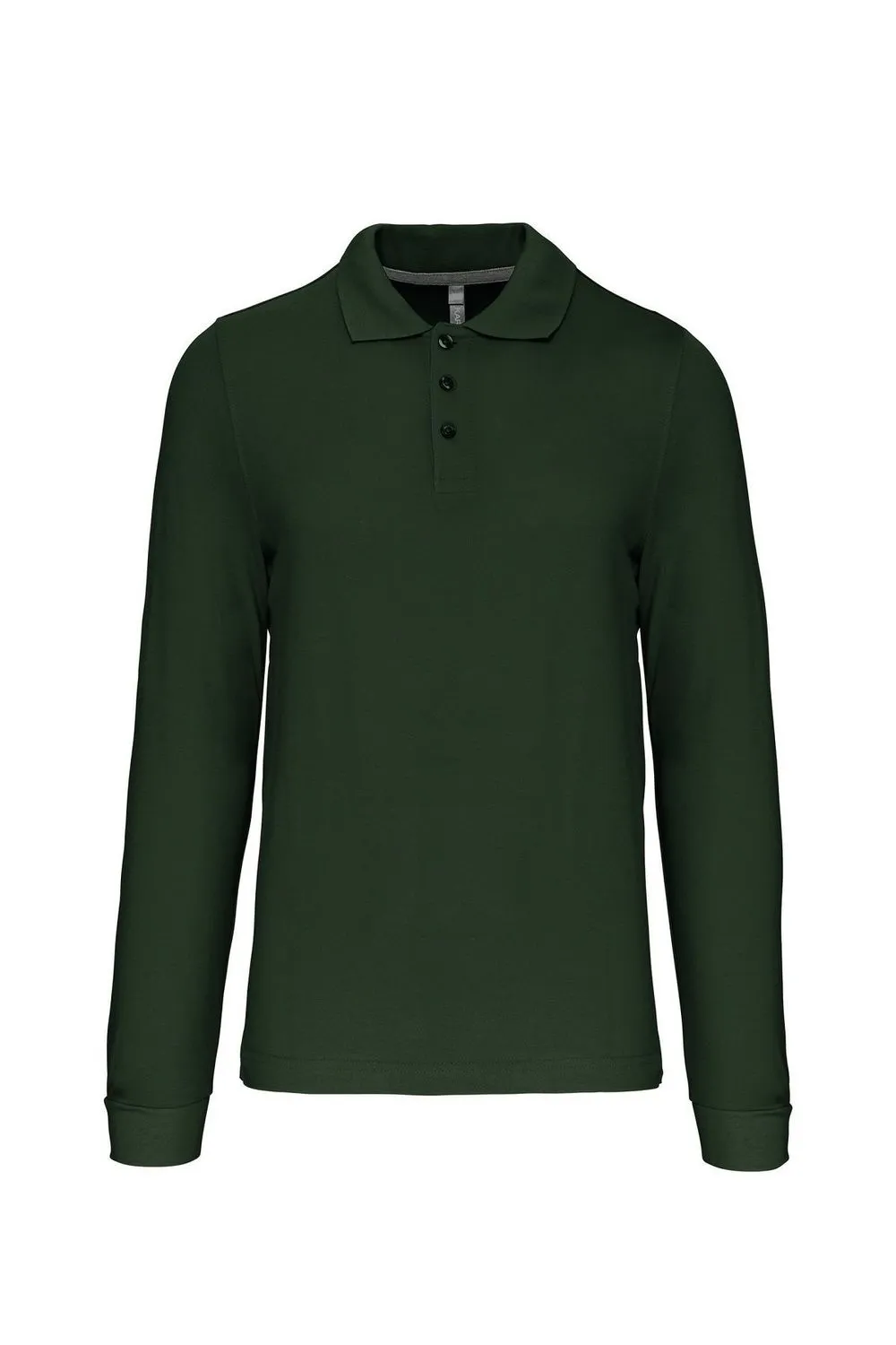 Polo manches longues - Homme - K243 - vert forêt 