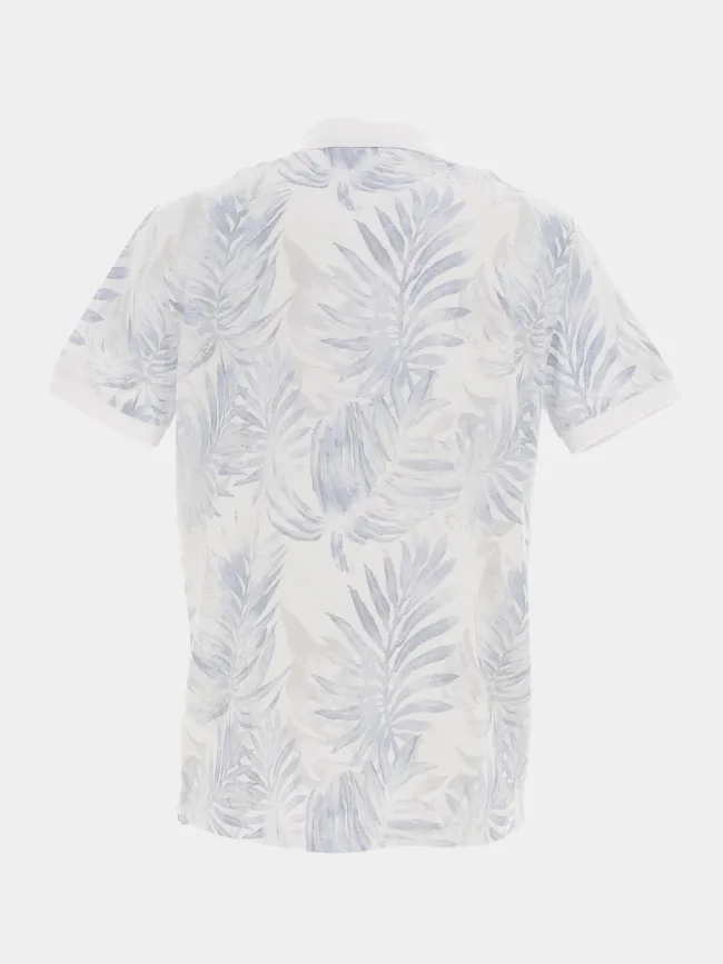 Polo palmiers patch bleu blanc homme - Guess | wimod