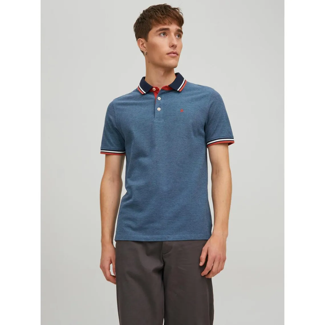 Polo Slim Fit Polo Manches courtes Bleu Marine en coton Zeke | 3 Suisses