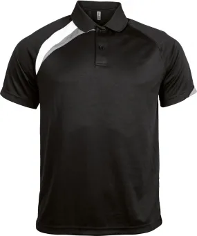 Polo unisexe - PA457 - noir - manches courtes 