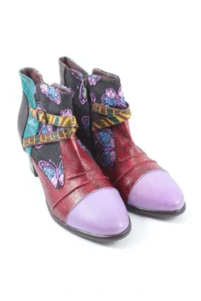 socofy Bottines à fermeture éclair imprimé allover style décontracté