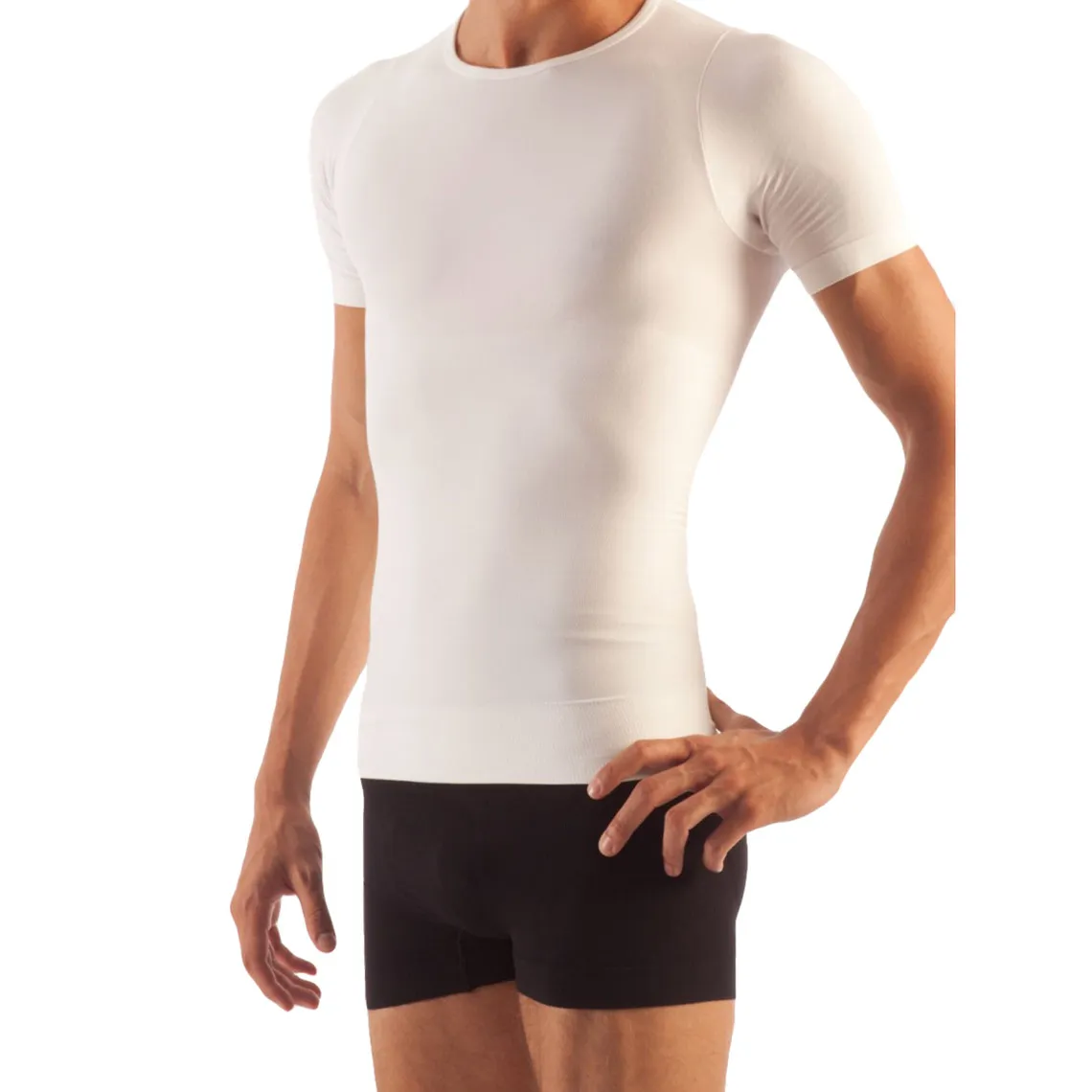 T-Shirt Gainant Minceur homme Blanc Lytess | 3 Suisses