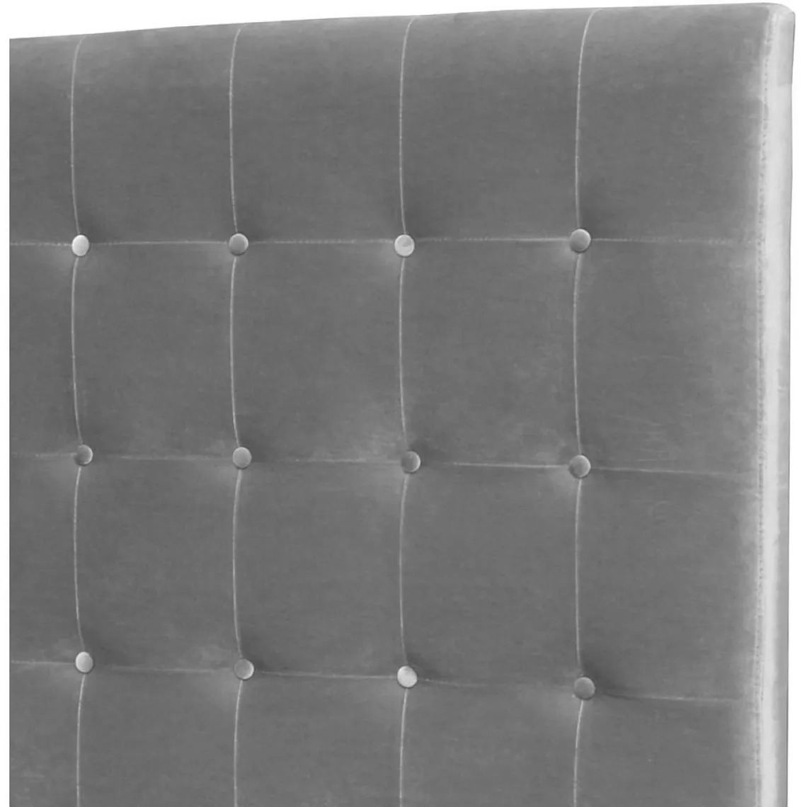 Tête de lit capitonnée 160 cm Velours Argent PACA | 3 Suisses