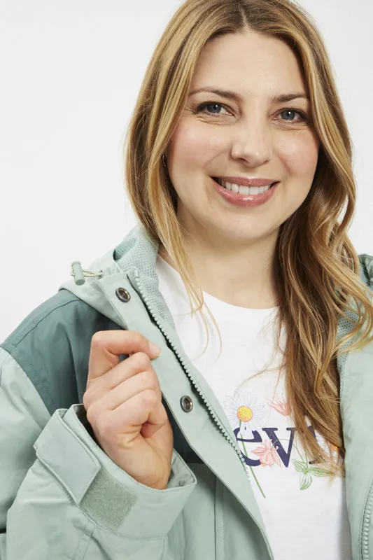 Veste de pluie vert granit