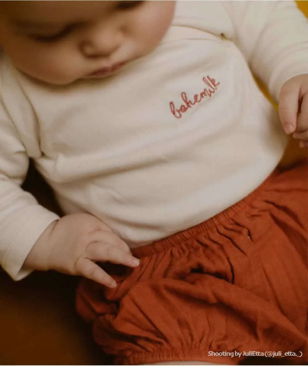 You & Milk : Bloomer 'Bohémilk' coton bio couleur Terracotta - 100% Ecoresponsable - Mer(e)veilleuse
